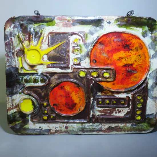 Important early Ruscha of West Germany Brutalist wall plaque
