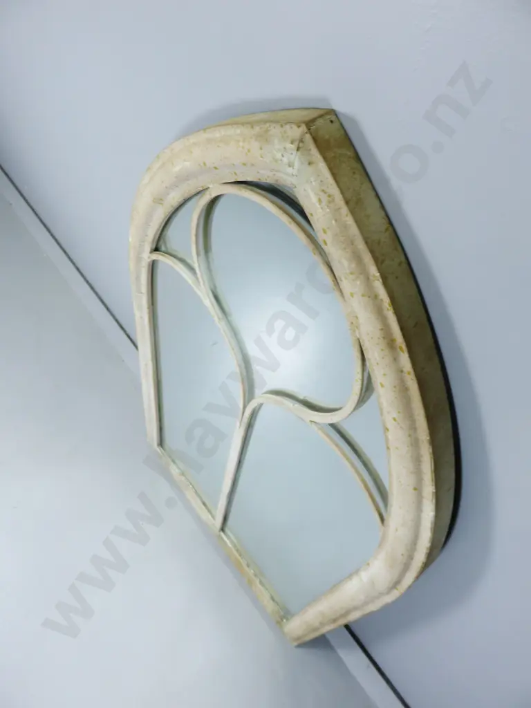 Modern metal framed Gothic arched mirror Image 1++