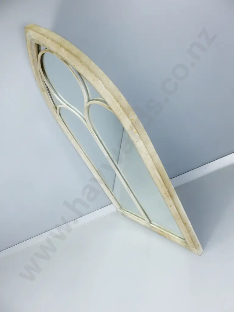 Modern metal framed Gothic arched mirror Image 1++