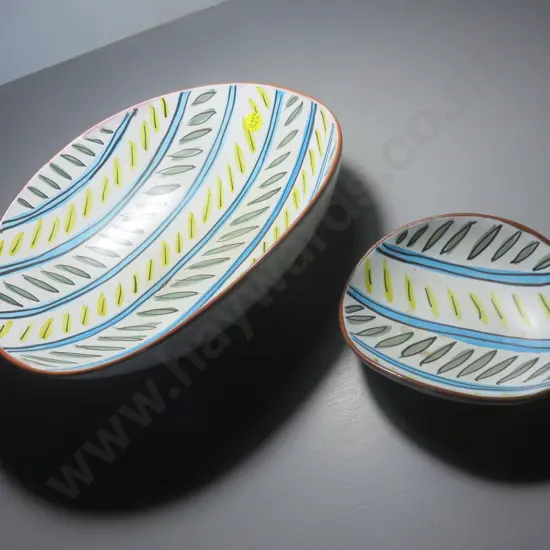 Pair of mid-century decorative German Pottery Bowls