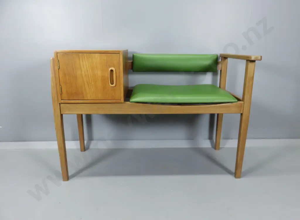 Mid-century hall telephone table and seat Image 1++