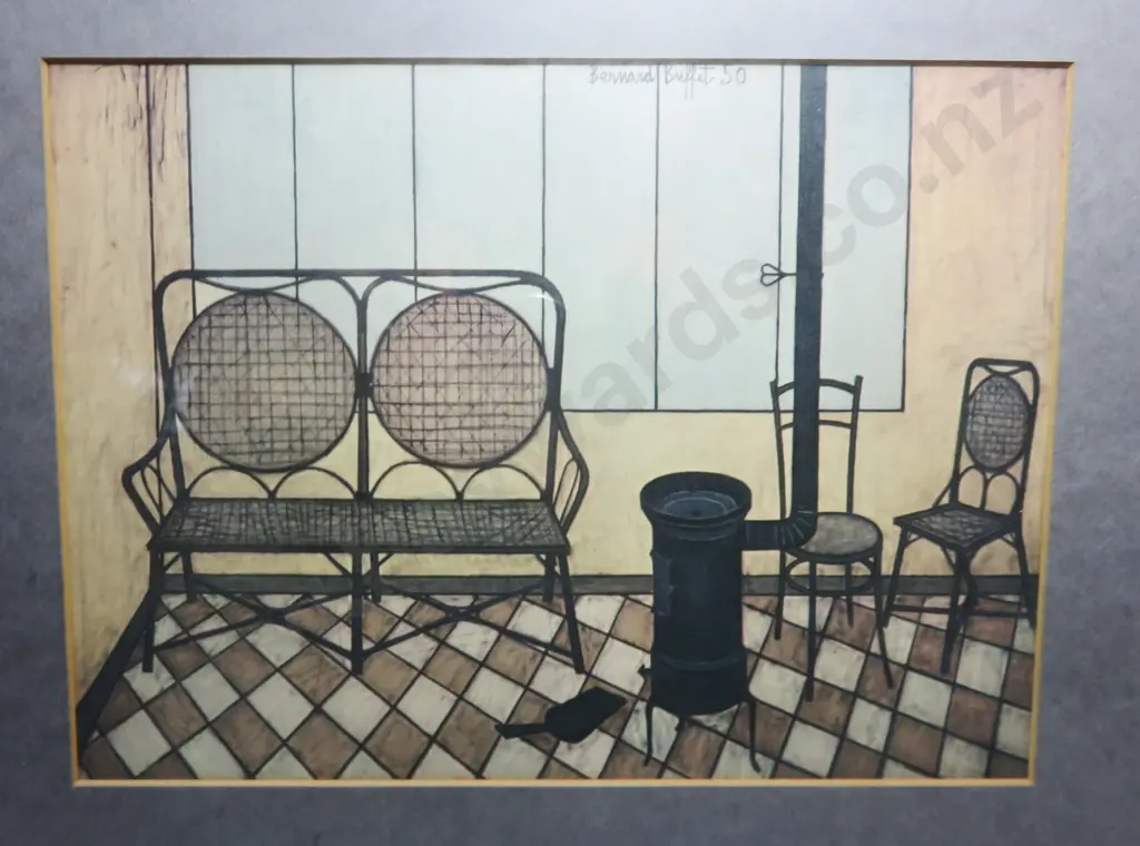 Framed mid-century print by French Artist Bernard Buffet Image 1++