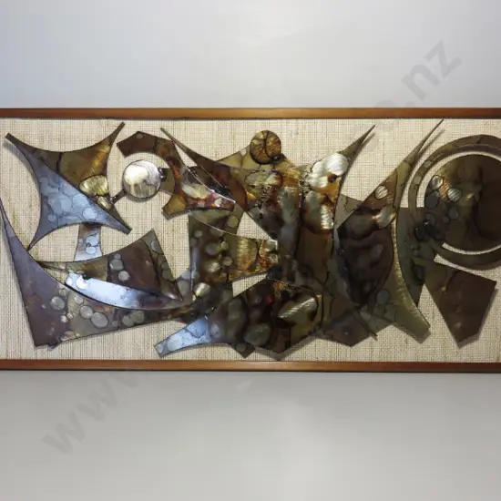 Mid-century Scandinavian brutalist sculptural wall relief by the Danish artist Henrik Horst
