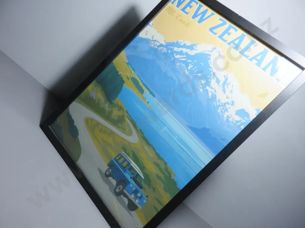 Reproduction framed travel print featuring Mt. Cook Image 1++