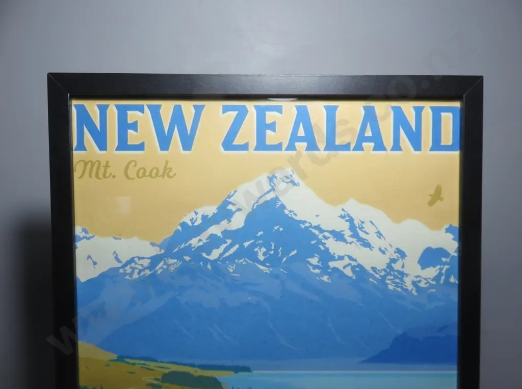 Reproduction framed travel print featuring Mt. Cook Image 1++