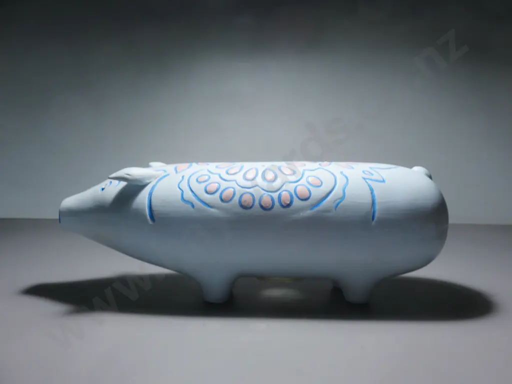 Elongated pottery Folk art Piggy Bank Image 1++