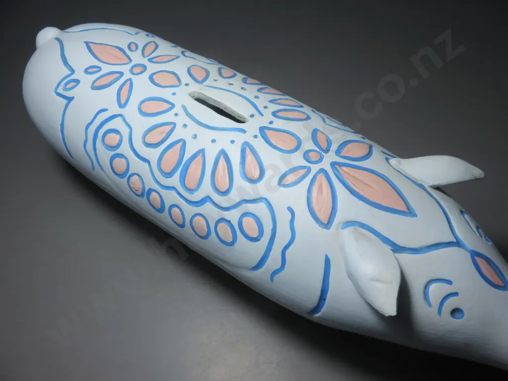 Elongated pottery Folk art Piggy Bank Image 1++