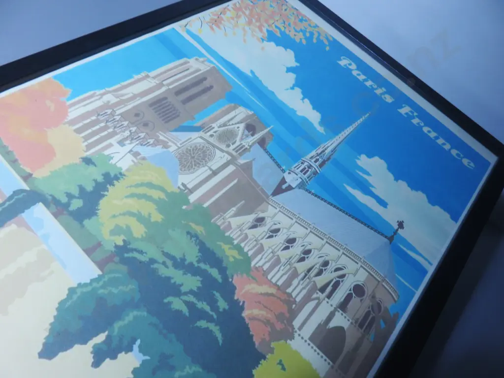 Reproduction travel print featuring Notre Dame, Paris, France Image 1++
