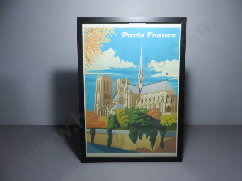 Reproduction travel print featuring Notre Dame, Paris, France Image 1++
