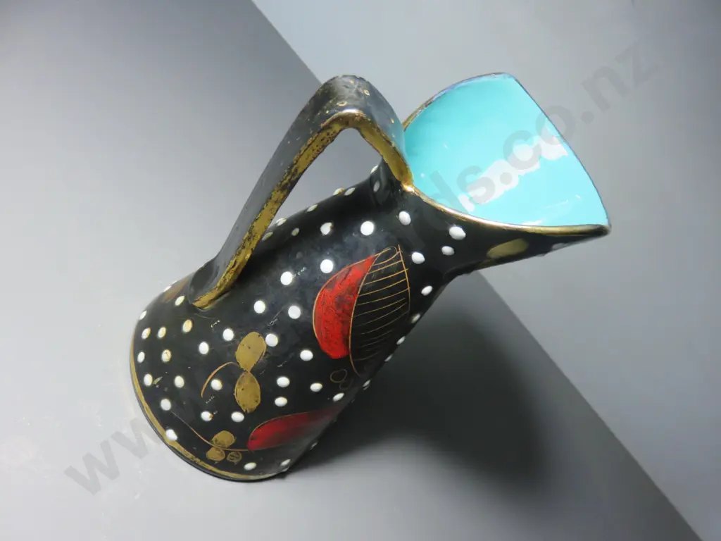Mid-century Italian Polka dot pitcher Image 1++