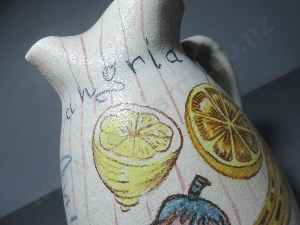 Mid-century Italian / Spanish pottery Sangria pitcher Image 1++
