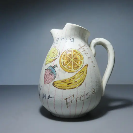 Mid-century Italian / Spanish pottery Sangria pitcher