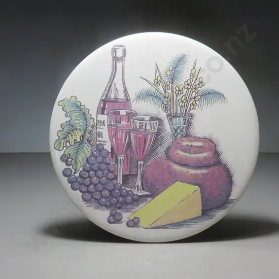 Vintage Johnson Tiles Ltd round decorative tile