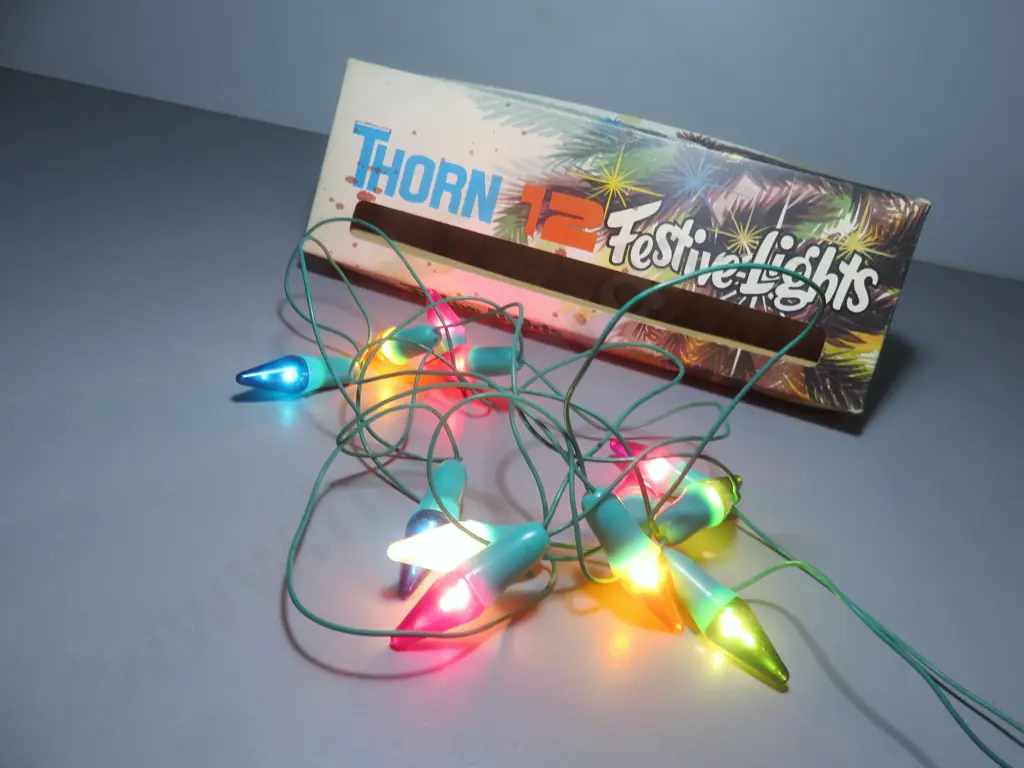 Boxed set of vintage “Thorn” Christmas lights Image 1++