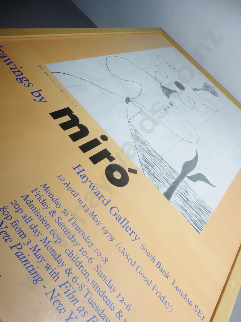 1979 London Art Gallery Print showcasing the work of Joan Miró Image 1++