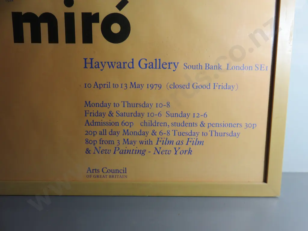 1979 London Art Gallery Print showcasing the work of Joan Miró Image 1++