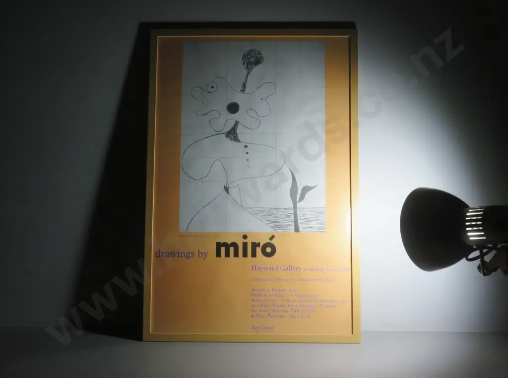 1979 London Art Gallery Print showcasing the work of Joan Miró Image 1++