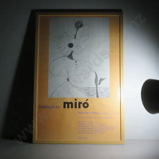 1979 London Art Gallery Print showcasing the work of Joan Miró