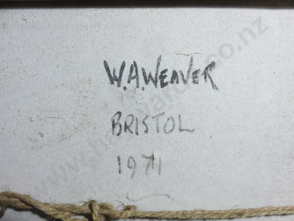 1971 Oil on Canvas by British Artist W A Weaver of Bristol Image 1++