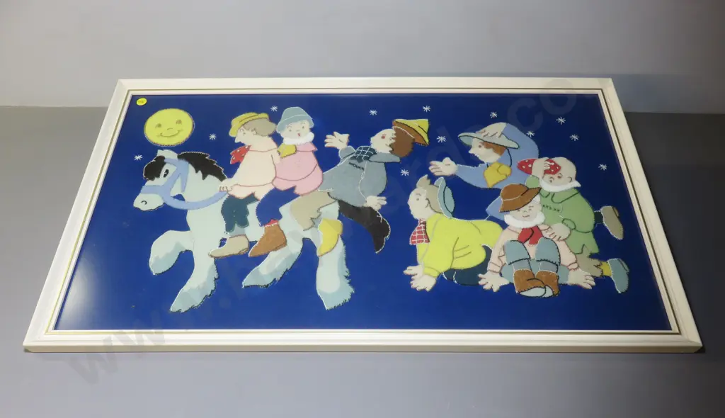 Large vintage felt stitched nursery picture Image 1++