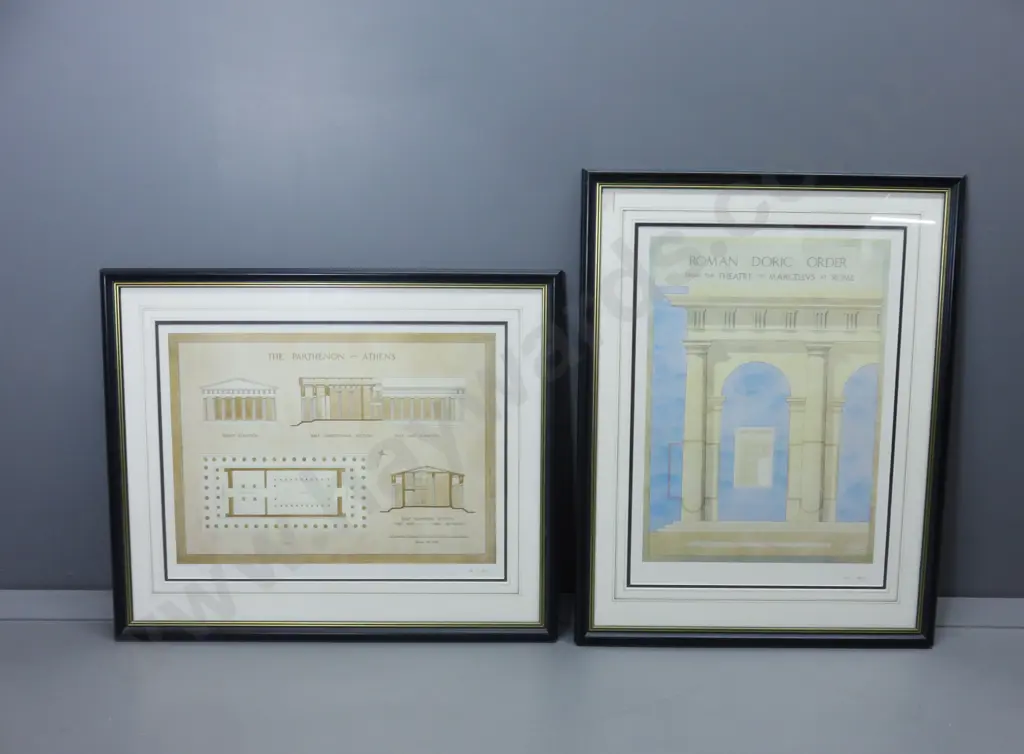 4 Architectural Prints featuring the Parthenon Athens Image 1++