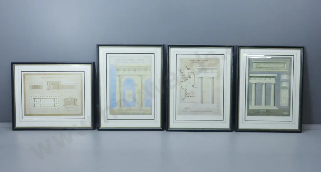 4 Architectural Prints featuring the Parthenon Athens Image 1++