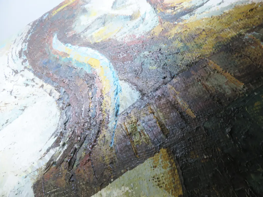 Original palette art work by noted artist Nell La Marsh Image 1++