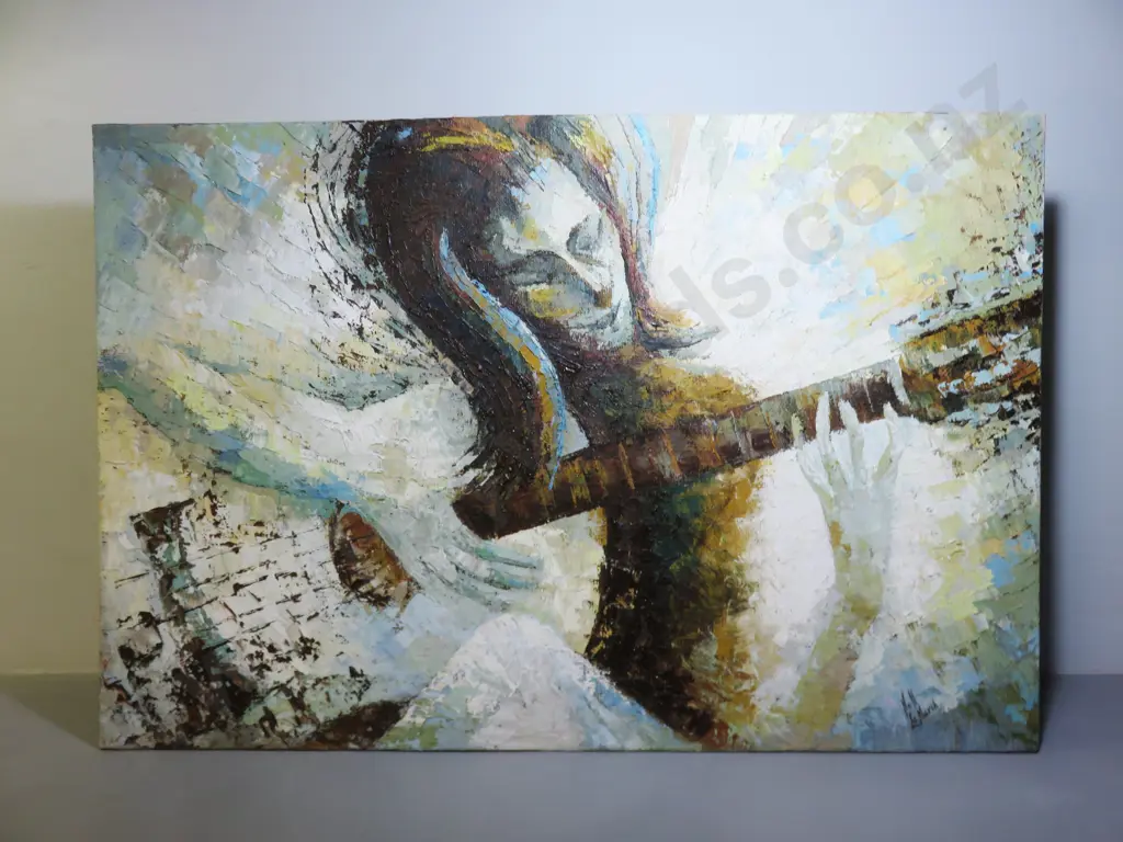 Original palette art work by noted artist Nell La Marsh Image 1++