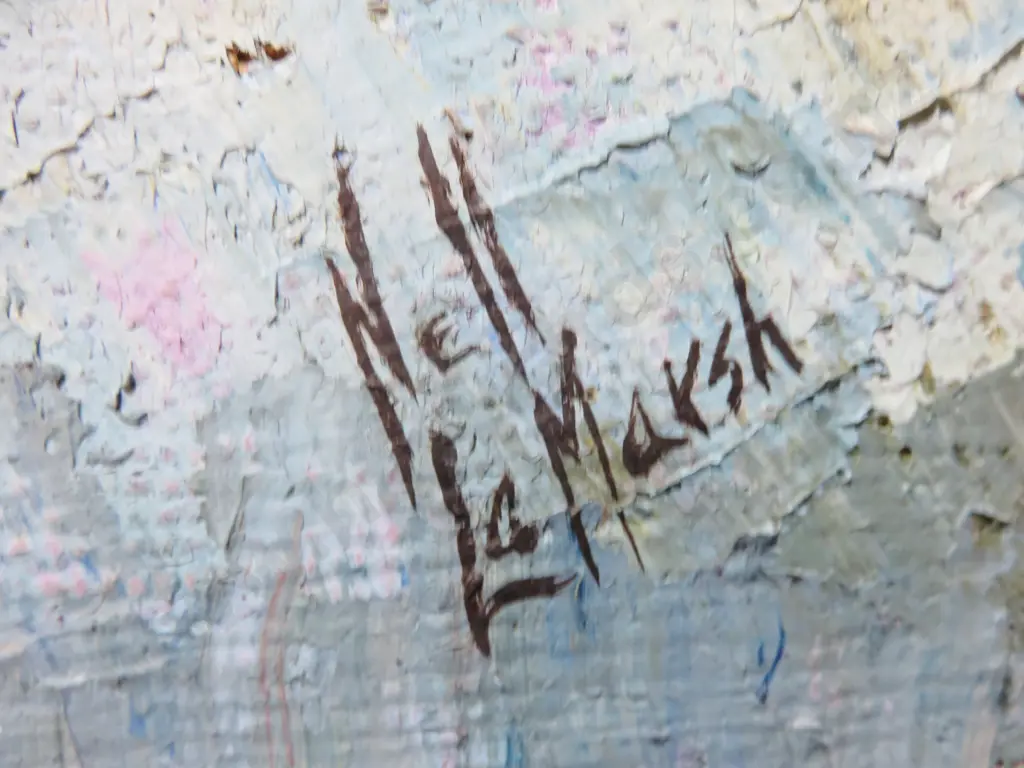 Original palette art work by noted artist Nell La Marsh Image 1++