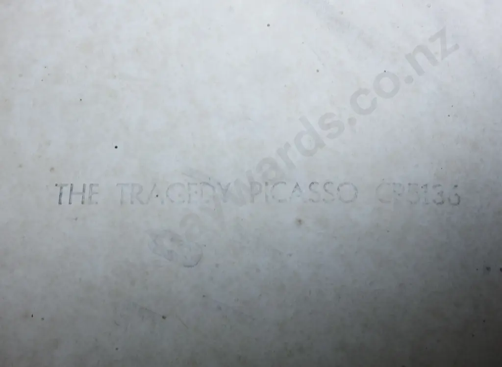 Vintage Picasso print on board titled “The Tragedy” Image 1++