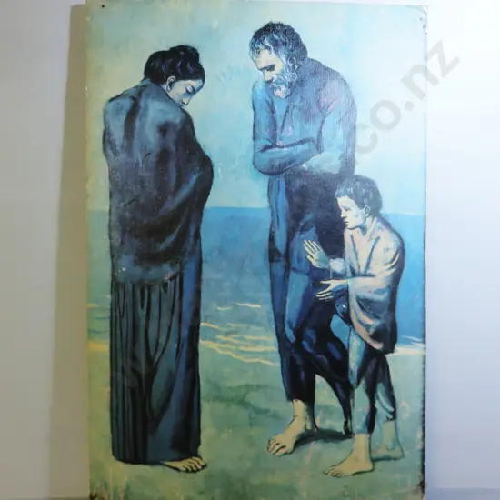 Vintage Picasso print on board titled “The Tragedy”