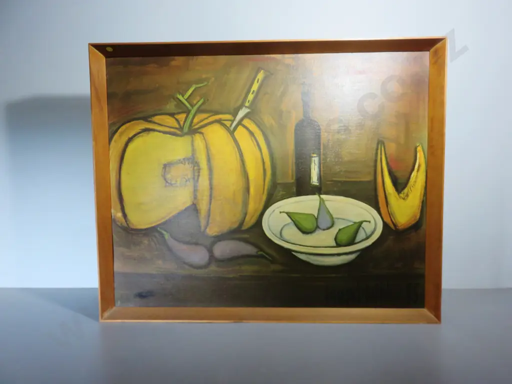 Early Bernard Buffet of France mid-century “still Life” print on board Image 1++