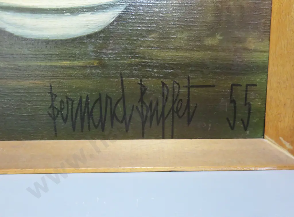 Early Bernard Buffet of France mid-century “still Life” print on board Image 1++
