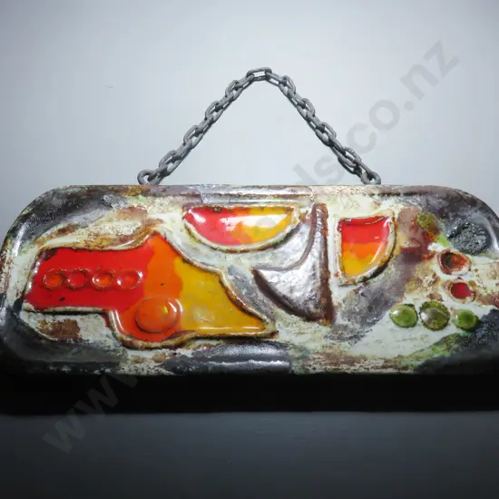 Large Ruscha of west Germany Modernist pottery wall plaque