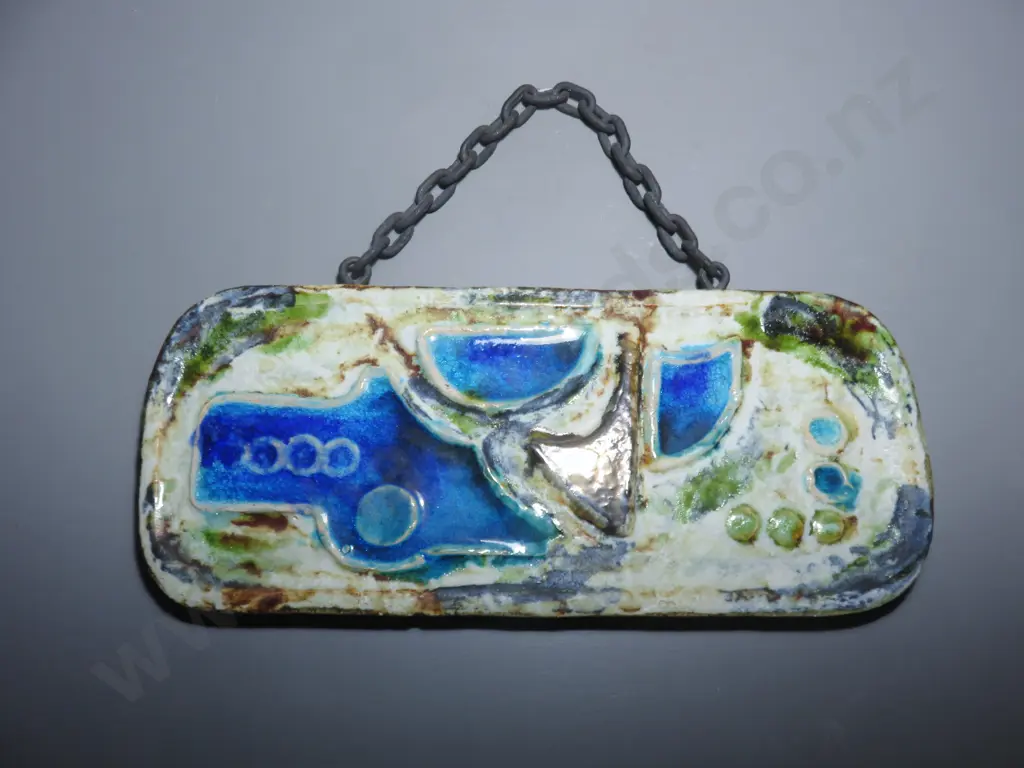 Large Ruscha of west Germany Modernist pottery wall plaque Image 1++
