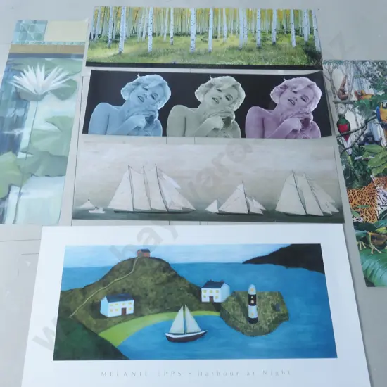 Mixed lot of prints to include Marilyn Monroe