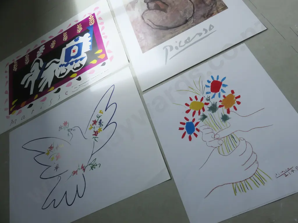 3 Vintage Picasso prints plus 1 Matisse example Image 1++