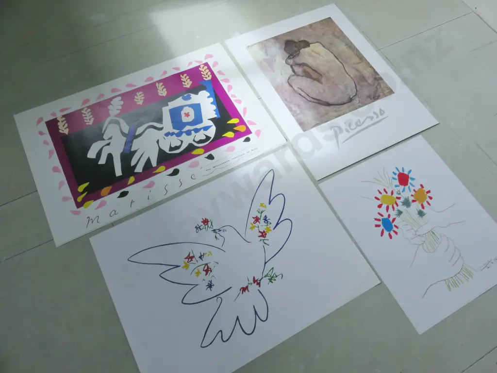 3 Vintage Picasso prints plus 1 Matisse example Image 1++