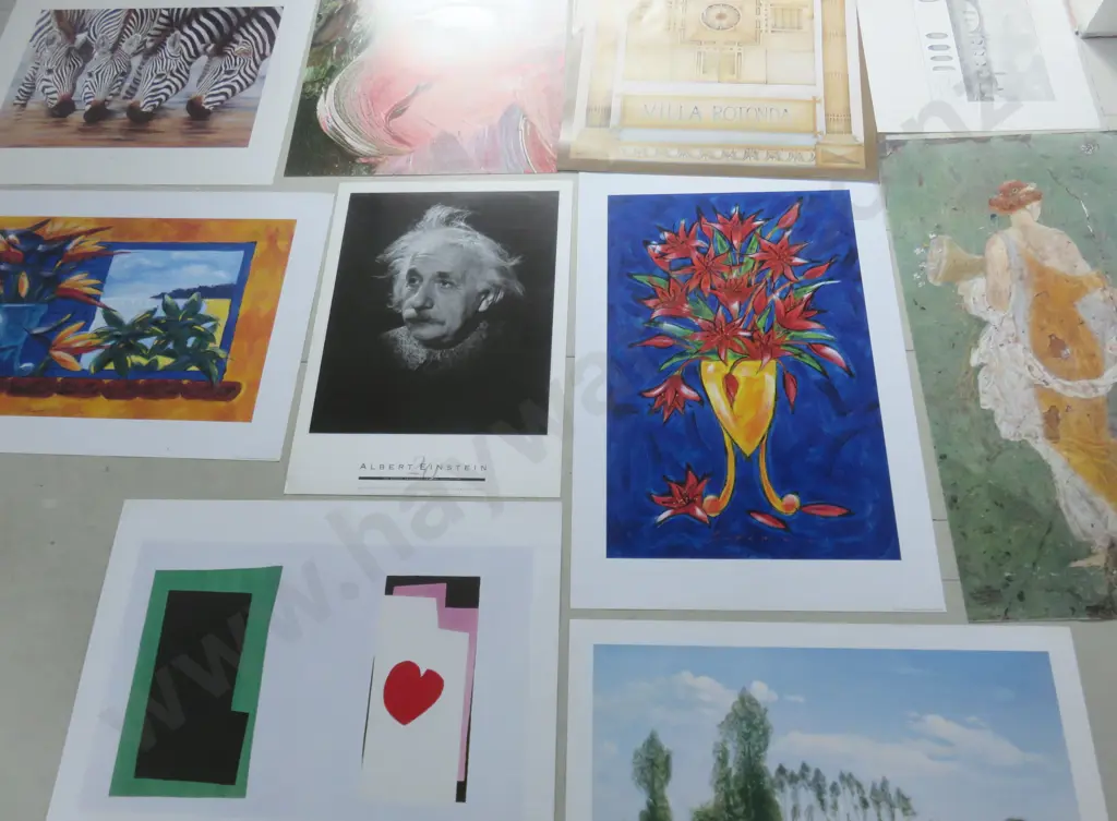 Portfolio of approximately 45 art prints Image 1++