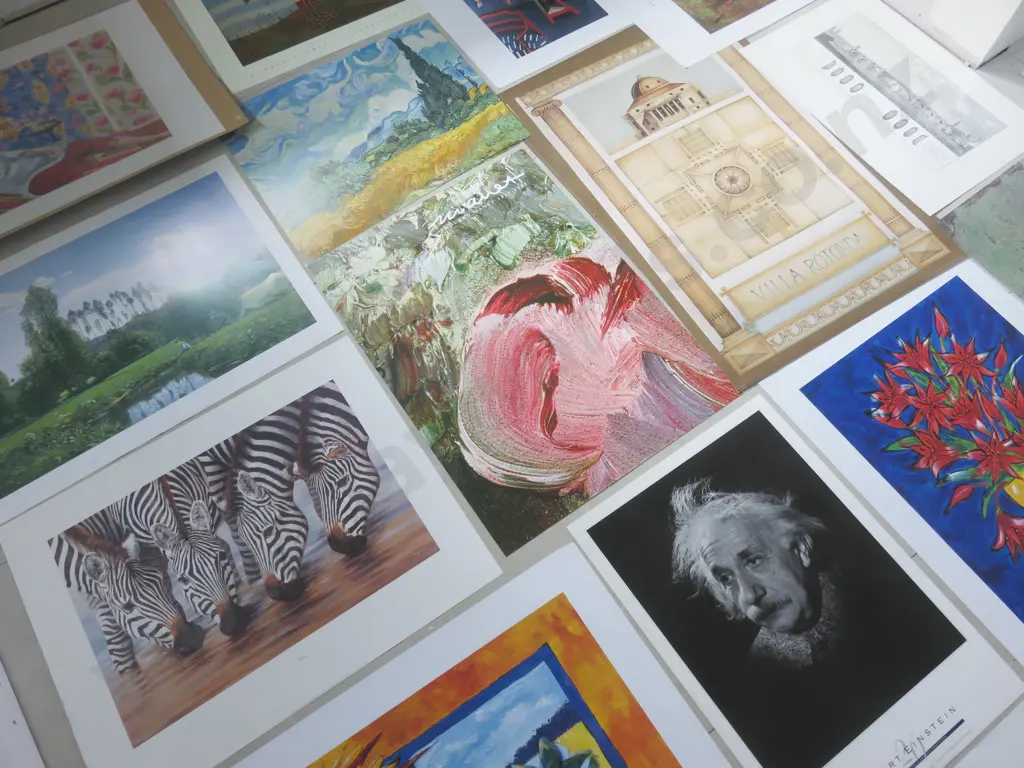 Portfolio of approximately 45 art prints Image 1++