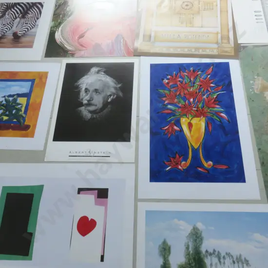 Portfolio of approximately 45 art prints