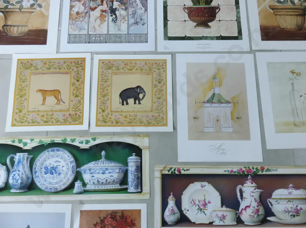 Mixed lot of prints with an oriental theme Image 1++
