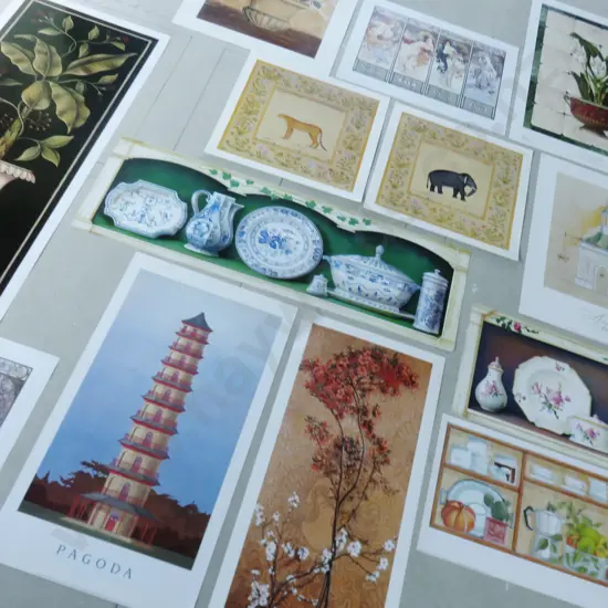 Mixed lot of prints with an oriental theme