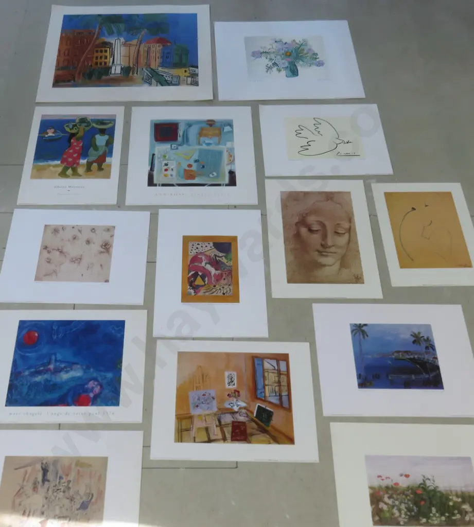 Mixed lot of smaller art prints Image 1++
