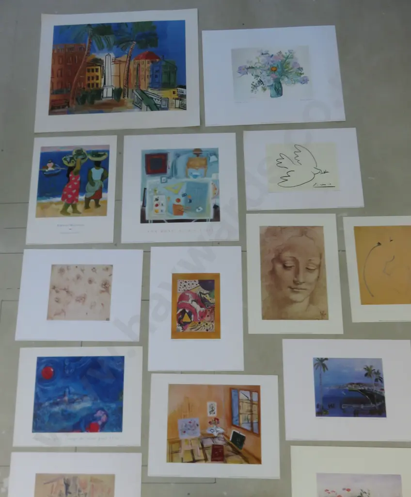 Mixed lot of smaller art prints Image 1++