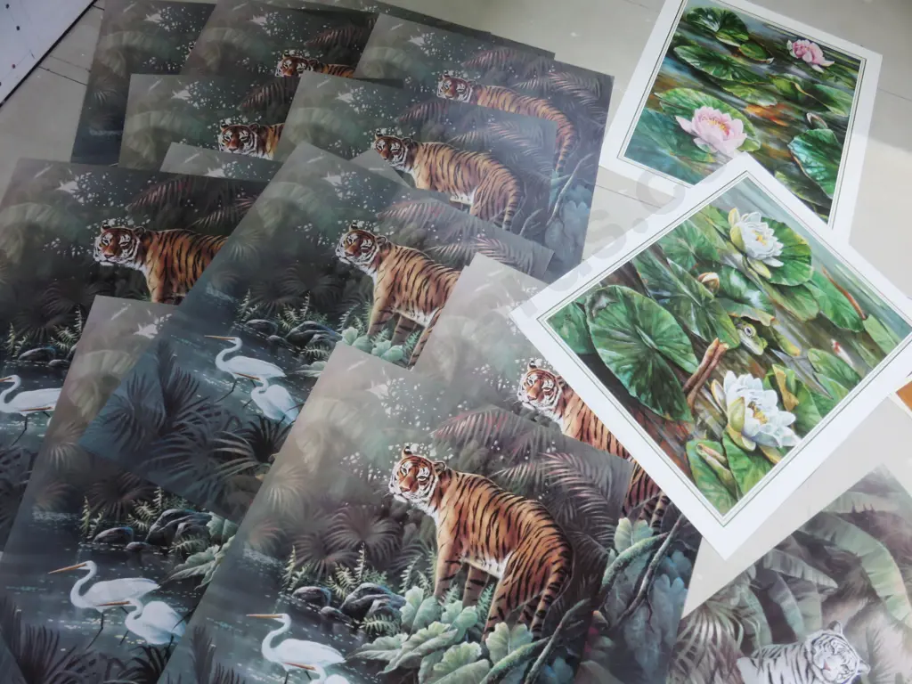 Collection of art prints including tigers Image 1++