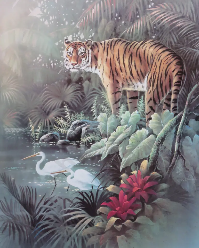 Collection of art prints including tigers Image 1++