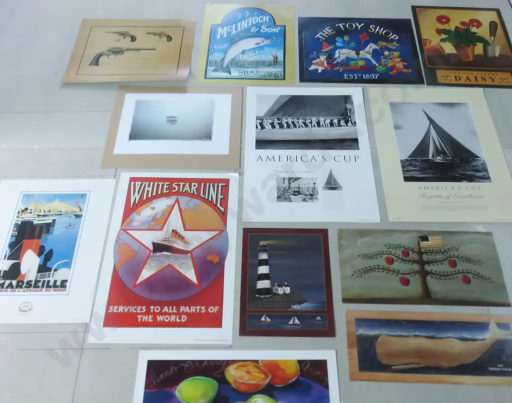 Mixed lot of mostly nautical prints Image 1++