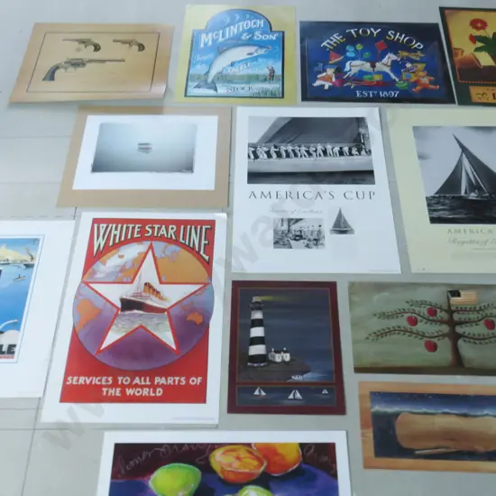 Mixed lot of mostly nautical prints