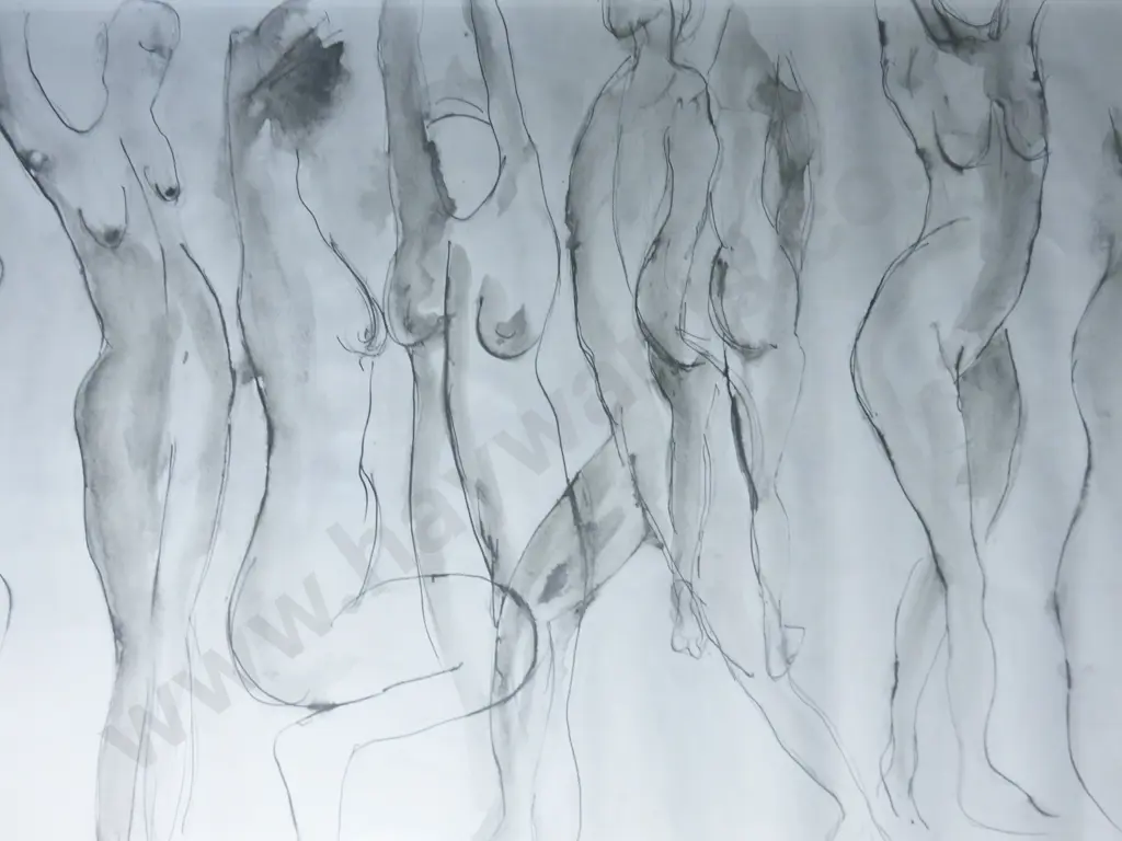 Framed Watercolour and Ink art work by New Zealand artist Jan Dunlop Image 1++